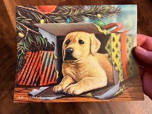 Lang Christmas 19 Cards Anthony Padgett Yellow Lab Puppy Dog Labrador Retriever - Picture 1 of 7