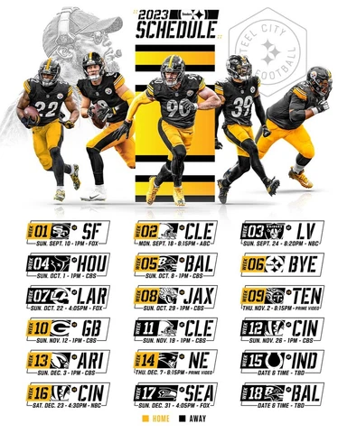 Pittsburgh Steelers 2023 Season Schedule NFL 8x10 Photograph Print Cover