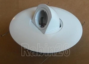 6" INCH RECESSED CAN LIGHT MR16 RETROFIT ADJUSTABLE PULL DOWN ELBOW TRIM WHITE - Picture 1 of 2