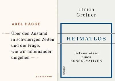 Über den Anstand... von Axel Hacke + Heimatlos von Ulrich Greiner. 2er Set! - Bild 1 von 4