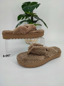Koolaburra UGG Fuzz It bequeme braune Damen-Pantoletten Sandalen Größe 6 - Bild 1 von 10