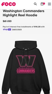 65 $ FOCO WASHINGTON COMMANDERS HIGHLIGHT REEL HOODIE S - Bild 1 von 1