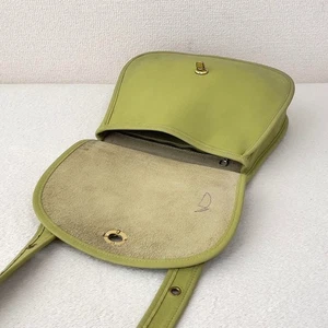 Old Coach 9988 Saddle Crescent Shoulder Bag Rare Pistachio Green Ergo Leather - Picture 1 of 12