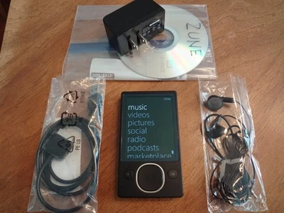 80 GB NEGRO ZUNE FUNCIONA MUY BIEN - BATERÍA NUEVA - Música/Fotos/Videos/Radio FM Plus ¡EXTRAS! Foto 1 de 4