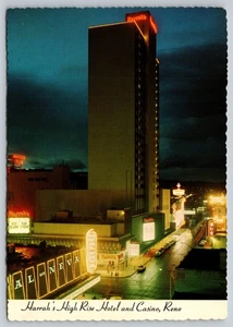 Postcard Reno Nevada Harrahs High Rise Hotel Casino Architecture Landmark - Picture 1 of 2