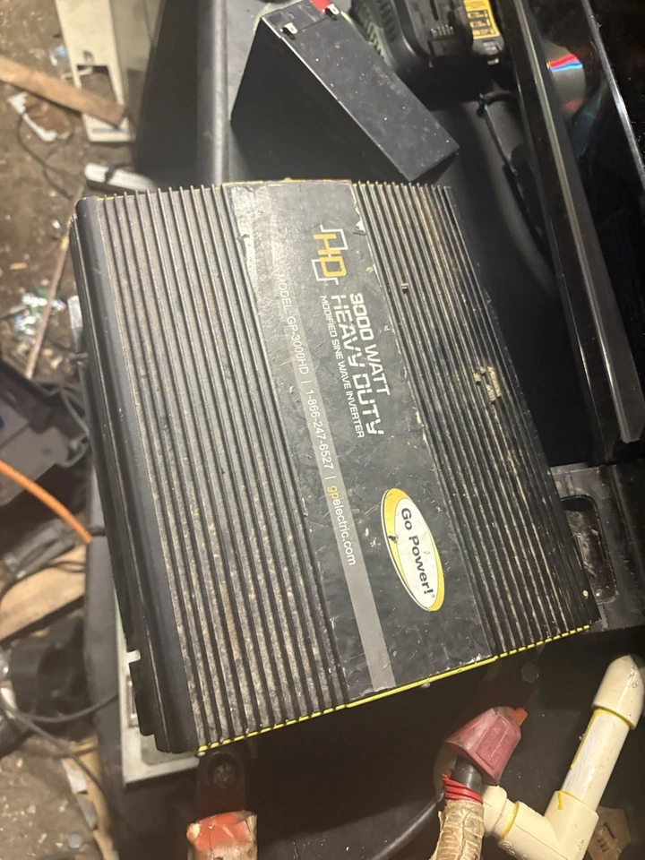 Go Power! GP-3000HD Heavy-Duty 3000W Power Inverter 12V DC to 120V AC – Used - Image 1 of 2
