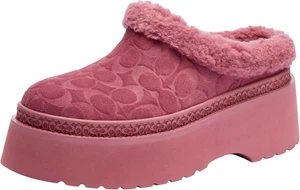 Coach Women's Cecelia Shearling Clog, Pink, Brown, Or Black Colors - Picture 1 of 10