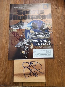 Mick Cronin signed Wood floor Board And autographed Sports Illustrated. UCLA - Picture 1 of 6