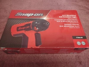 New Snap-on 1/4" Hex Cordless Screwdriver 14.4V CTS861DB Brushless Red Bare Tool - Picture 1 of 5