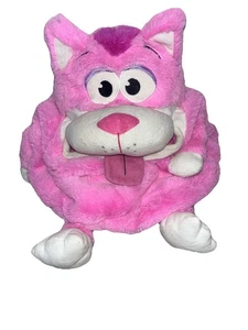 Tummy Stuffers Pink Cat 16” Jay Play 2013 Plush Stuffed Animal Holder Storage - Foto 1 di 8