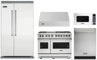 Viking 48" Dual Fuel Range, 48" Refrigerator, Microwave, Dishwasher and Hood  - Image 1 of 4