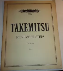 Toru Takemitsu - November Steps - Edition Peters Orchestral Score Paperback - Picture 1 of 3