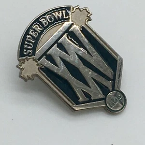 SUPER BOWL XXV New York Giants/Buffalo Bills ABC Sports Blue 1993 Pin Back Pin - Picture 1 of 5