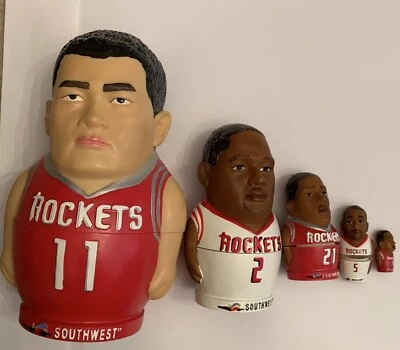 Muñecas de anidación matrioska 2003 Houston Rockets en caja + boleto de juego Foto 1 de 4