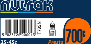 Nutrak 700c Cycle Inner Tube - Presta - French Valve - 700c x 35-45c (35/45-622  - Picture 1 of 3