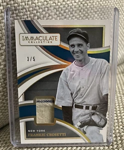 Frankie Crosetti 2022 Colección Inmaculada Leyendas Materiales 3/5 🔥 Yankees - Imagen 1 de 2