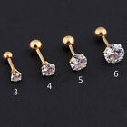 Earing Prong Tragus Cartilage Piercing Stud Earring Ear Ring Stainless Steel ♪
