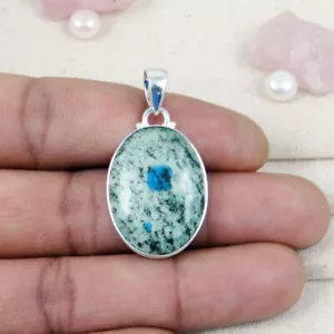 Ciondolo Fatto A Mano In Argento Sterling 925 Con Pietra Preziosa K2 Jasper G-9 - Foto 1 di 5