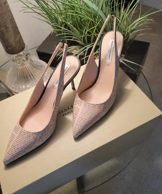NEW $575 Italian John Galliano Slingback Pumps, Sz 36 or 6M - Image 1 of 4