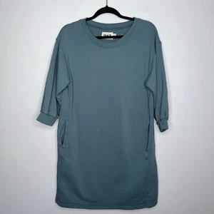 Pact Damen Puffärmel Pullover Kleid Taschen Blau Größe M - Bild 1 von 5