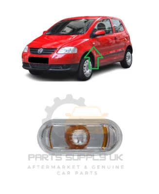 NUOVO PER VW FOX 2005 - 2009 RIPETITORE INDICATORE DI DIREZIONE LATERALE CHIARO SINISTRO N/S - Immagine 1 di 2
