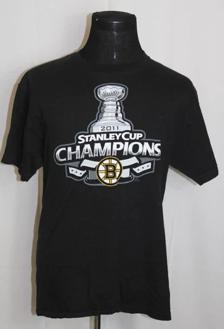 Reebok 2011 Marchand Stanley Cup Boston Bruins Champions Black Tee Shirt L Cover