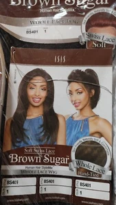 BROWN SUGAR WIG WHOLE LACE WIG BS401 COLOR 1 NWOB BRAND NEW HAND TIED WIG - Picture 1 of 1