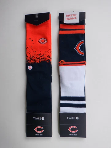 Stance Chicago Bears Men's Fade / Sideline Crew Socks 2 Pairs - L 9-12 Cover