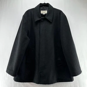 Pronto-Uomo Blazer Mens Size XL Boiled Wool Angora One Button Jacket Black - Picture 1 of 13