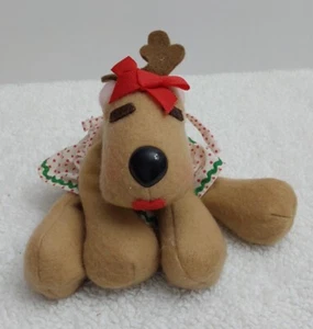 Vintage 1984 Hallmark Bean Bag Rhoda The Reindeer Plush Christmas Holiday Toy - Picture 1 of 7