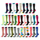 1Pair Mens Women Compression Socks Running Medical Sports Calf Support Stockings