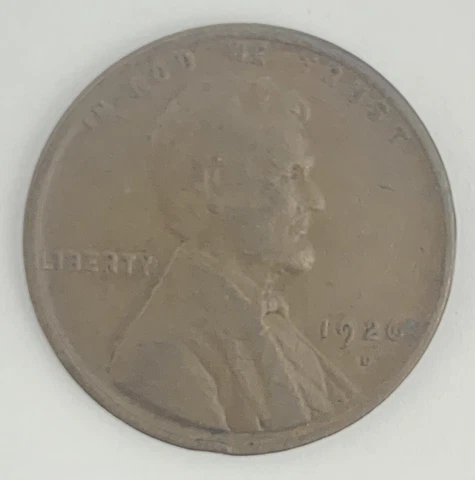 1926 D Lincoln Wheat Penny Rotated Reverse One Cent Error Coin 350 Degrees Cover