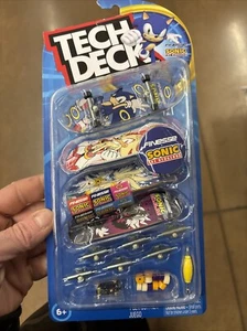 Tech Deck Finesse & Sonic the Hedgehog 4 PK Set Toy Collectible W/ Accessories - Picture 1 of 2