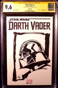 STAR WARS DARTH VADER #1 CGC SS 9.6 NM+ ADI GRANOV ORIGINAL ART SKETCH JEDI SITH - Picture 1 of 2