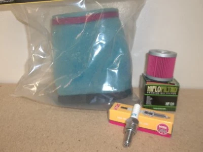Tune up Kit Pre-Oiled Air Filter Oil Spark Suzuki LTZ400 Kawasaki KFX Arctic Cat - Image 1 of 4