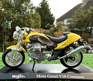 MAISTO Diecast Motorbike - Moto Guzzi V10 Centauro - Scale 1:18 with Plinth - Picture 1 of 12