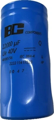 B&C BC Components Kondensator 22000 µF 40V
