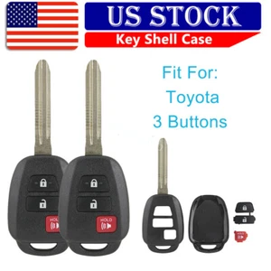 2 Remote Car Key Shell Case Fob For 2012 2013 2014 2015 2016 2017 Toyota Prius C - Picture 1 of 8