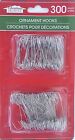 Holiday Ornament Hooks Hangers 300 Ct 150 Ea 1.5?&1.75? Select: Silver Or Green
