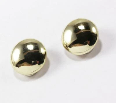 PENDIENTES ROBERTO COIN ORO 14K REDONDO BOTÓN CORAZÓN RECORTE CLIP 9,14 gramos Foto 1 de 4