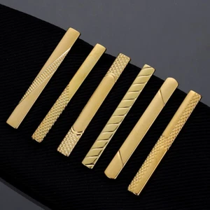 Männer Krawatte Pin Clât Bar Rosgold Geschäft Kalt Clip Clip Metal Bijoux ❀ / - Picture 1 of 22