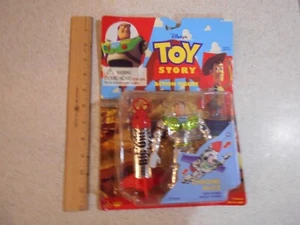 VTG Disney’s Toy Story Chrome Buzz Flying Rocket Action Figure Thinkway Toys New - Picture 1 of 12