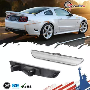 2x Frosted Clear Rear Side Marker Lights Housing Pair For 2010-2014 Ford Mustang - Foto 1 di 8