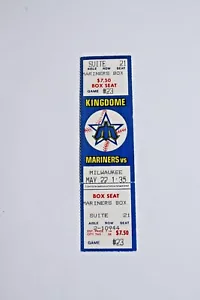 1983 SEATTLE MARINERS vs Milwaukee Brewers MLB Ticket Stub 5/22/83 Kingdome - Picture 1 of 2