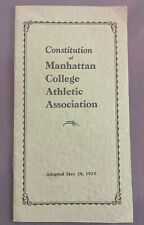 1923 MANHATTAN COLLEGE JASPERS ATHLETIC ASSOCIATION CONSTITUTION BOOKLET NICE