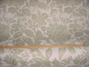 11-1/4Y Cowtan Tout Amarantha Green Leaf Printed Linen Drapery Upholstery Fabric - Picture 1 of 5