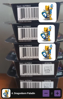 Lego Minifigura, Mazmorras y Dragones - Paladín, Castillo x5 Nuevo Foto 1 de 3