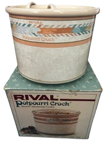 Vintage 1980s RIVAL Electric Simmering Potpourri Crock Pot Cooker in Box - Picture 1 of 1