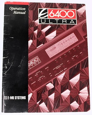 Manual de operación E-mu Systems E6400 Ultra años 90 Foto 1 de 2