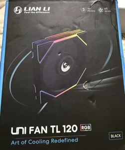 Lian li UNI FAN TL 120 Reverse Black Single Pack 12RTL1B.US NEW - Photo 1/2